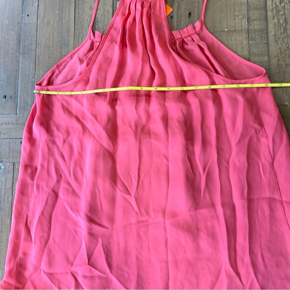 RAMY BROOK Olivia Pleated SILK Swing Tank Top Casual Rose SPICY BLUSH Medium NWT - Picture 13 of 13